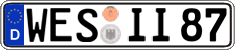 German license plate, Regular plates