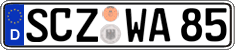 German license plate, Regular plates
