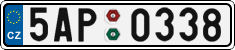 License plate of the Czech Republic, Cars (2001)