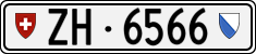 License plate of Switzerland, Cars