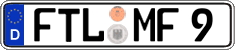 German license plate, Regular plates