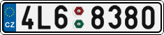 License plate of the Czech Republic, Cars (2001)