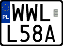 License plates of Poland, Special vehicles and motorcycles