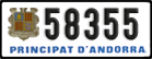 License plate of Andorra, Cars (1234(5))