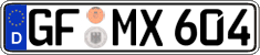 German license plate, Regular plates