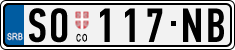 License plate of Serbia, Cars