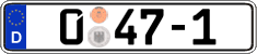German license plate, Diplomatic