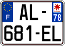 French license plate, SIV (ordinary)