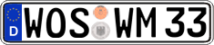 German license plate, Regular plates