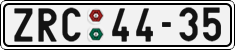 License plate of the Czech Republic, Cars (1960)