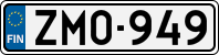License plate of Finland, Cars