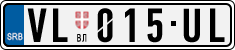 License plate of Serbia, Cars