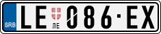 License plate of Serbia, Cars