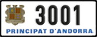 License plate of Andorra, Cars (1234(5))