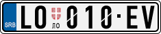 License plate of Serbia, Cars