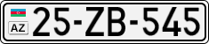 License plate of Azerbaijan, Cars