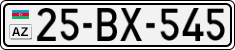 License plate of Azerbaijan, Cars