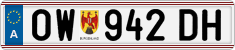 License plate of Austria, Regular plates