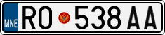 License plate of Montenegro, Trailers