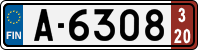 License plate of Finland, Export transit plates