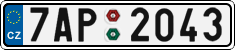 License plate of the Czech Republic, Cars (2001)