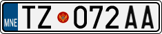 License plate of Montenegro, Trailers