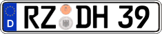 German license plate, Regular plates