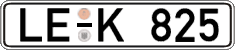 German license plate, Regular plates
