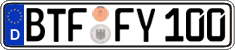 German license plate, Regular plates