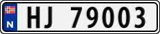 License plate of Norway, Cars