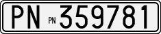 License plate of Italy, Cars (1927 year series)