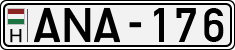 license plates of Hungary, Cars (1990)
