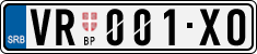 License plate of Serbia, Cars