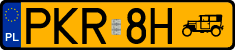 License plates of Poland, Oldtimers