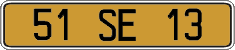 French license plate, FNI