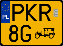 License plates of Poland, Oldtimers