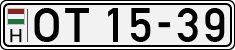 license plates of Hungary, Oldtimers (1990)