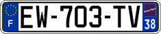 French license plate, SIV (ordinary)