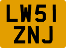 License plate of the United Kingdom, 2001 year system