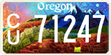 Oregon, Specialty plates (AB 12345)
