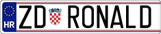 License plate of Croatia, Vanity Plates