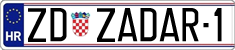 License plate of Croatia, Vanity Plates