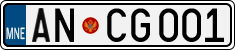 License plate of Montenegro, Cars