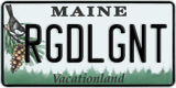Maine, Vanity Plates