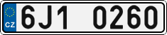 License plate of the Czech Republic, Cars (2001)
