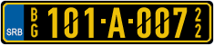 License plate of Serbia, Diplomatic