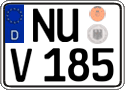 German license plate, Regular plates
