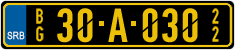 License plate of Serbia, Diplomatic