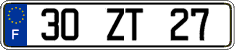 French license plate, FNI