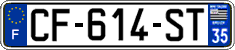 French license plate, SIV (ordinary)